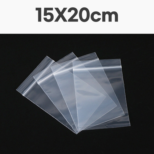 노리프렌즈 만들기재료 - 투명 지퍼백 15X20cm 0.05T 약200매 비닐주머니 포징비닐