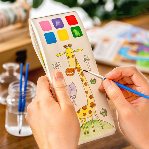 노리프렌즈 만들기재료 - 수채화그림책 색칠공부 북아트 컬러링도안북 미술놀이