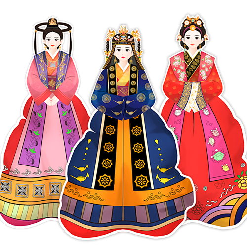 노리프렌즈 만들기재료 - 컬러룬 삼국시대 전통의상 10인용