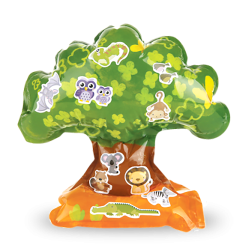 노리프렌즈 만들기재료 - 풍선 스티커 초록나무 동물 1인용