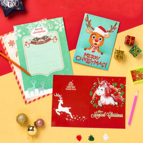 노리프렌즈 만들기재료 - 크리스마스카드 보석십자수 성탄카드 만들기