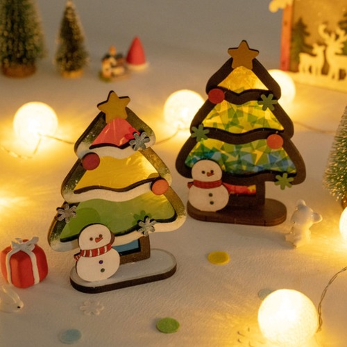 노리프렌즈 만들기재료 - 나무공예 썬캐쳐 크리스마스 트리 만들기 공예 재료