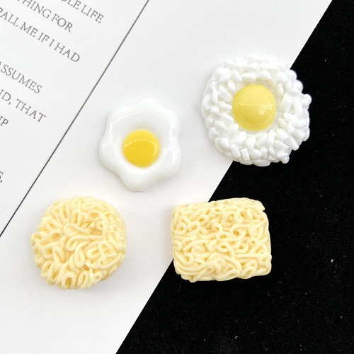 노리프렌즈 만들기재료 - 데코파츠 계란 라면 10개 데코덴 장식 재료