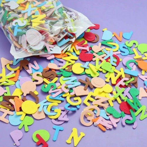 노리프렌즈 만들기재료 - EVA스티커 알파벳 약1000개 꾸미기 공예 재료