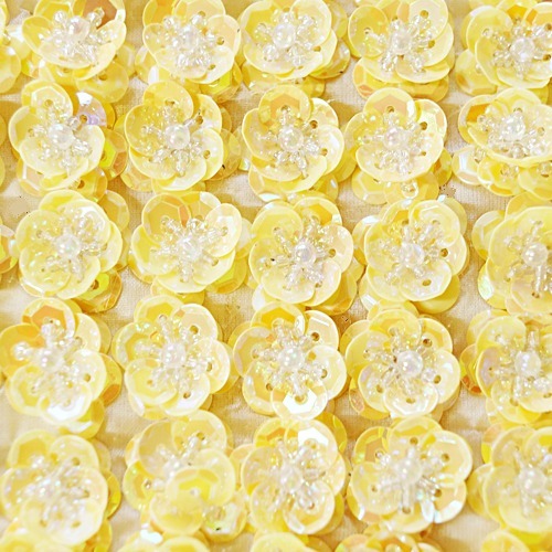 노리프렌즈 만들기재료 - 스팽글 스팡클(입체꽃)노랑-소100개