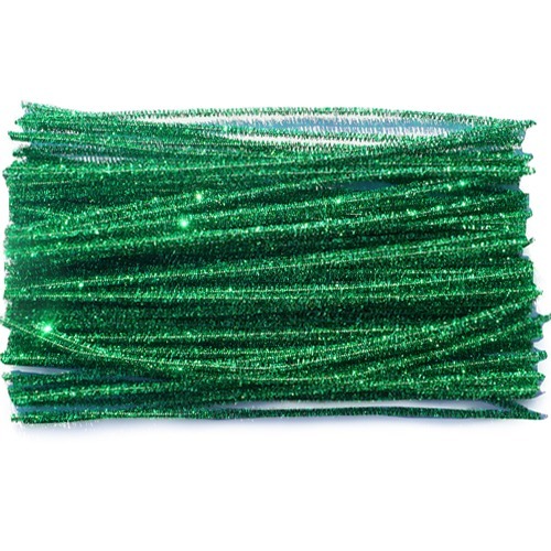노리프렌즈 만들기재료 - 반짝이 가는줄모루 초록 30cm 약100줄 공예용 철사재료