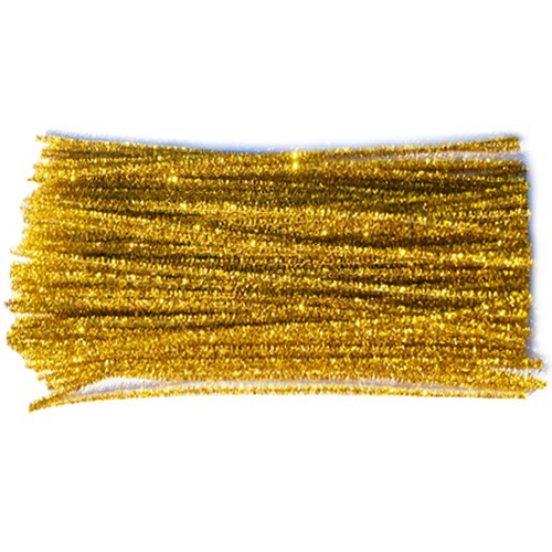 노리프렌즈 만들기재료 - 반짝이 가는줄모루 금색 30cm 약100줄 공예용 철사재료
