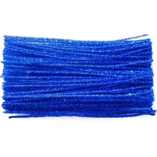 노리프렌즈 만들기재료 - 반짝이 가는줄모루 파랑 30cm 약100줄 공예용 철사재료