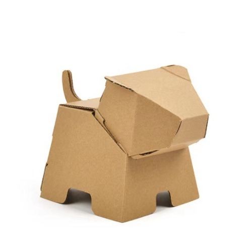 노리프렌즈 만들기재료 - 종이상자도안판 강아지 베이지색 만들기키트 미술놀이