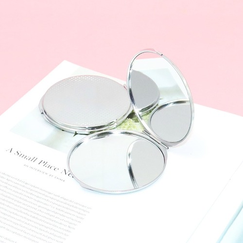 노리프렌즈 만들기재료 - 원형 거울 8cm 금속케이스