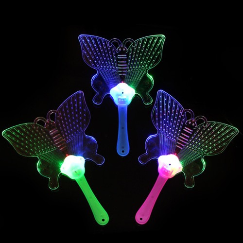 노리프렌즈 만들기재료 - LED부채 나비 약15X28cm 건전지포함