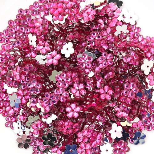 노리프렌즈 만들기재료 - 단면비즈방울꽃 진분홍 약5000개