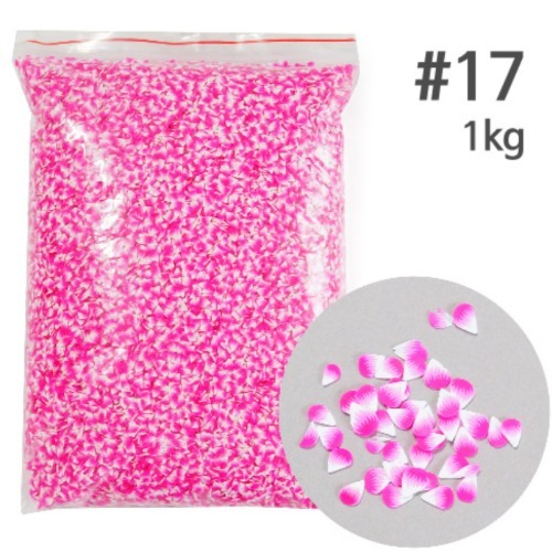노리프렌즈 만들기재료 - 토핑 폴리머파츠 진분홍꽃잎 약200g