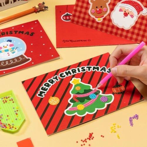 노리프렌즈 만들기재료 - 보석십자수 크리스마스카드 만들기공예 편지지 미술재료