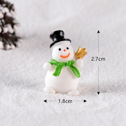 노리프렌즈 만들기재료 - 미니어처 크리스마스 녹색 목도리 눈사람 약1.8X2.7cm MI1952-8