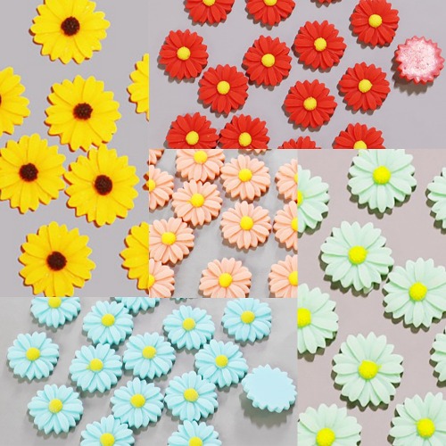 노리프렌즈 만들기재료 - 데코파츠 국화꽃 20개 데코덴 장식 재료