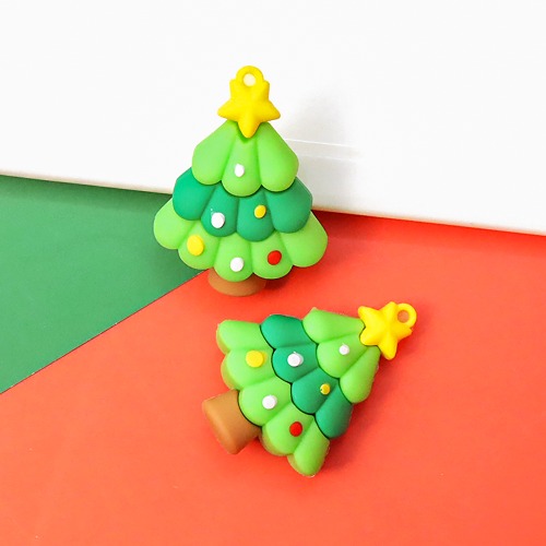 노리프렌즈 만들기재료 - 데코파츠 크리스마스 트리 10개 데코덴 장식 재료