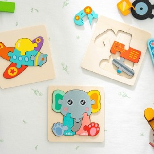 노리프렌즈 만들기재료 - 원목퍼즐 나무모양퍼즐 조각맞추기 장난감 스마트퍼즐