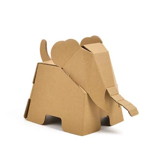 노리프렌즈 만들기재료 - 종이상자도안판 코끼리 베이지색 만들기키트 미술놀이