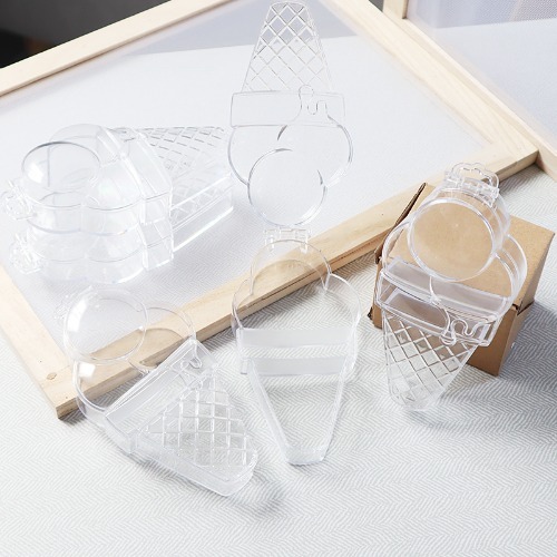 노리프렌즈 만들기재료 - PVC 투명아이스콘 비즈통케이스