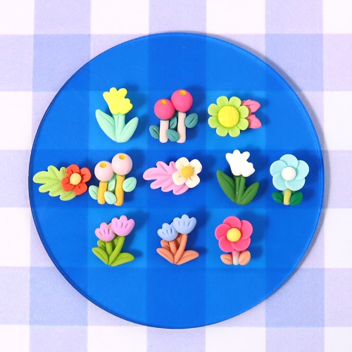 노리프렌즈 만들기재료 - 데코파츠 꽃피는봄 10개 랜덤 데코덴 장식 재료