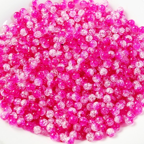 노리프렌즈 만들기재료 - 아쿠아 아이스구슬 핑크 약100g 비즈 공예 재료