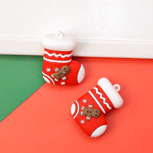 노리프렌즈 만들기재료 - 데코파츠 크리스마스 양말 10개 데코덴 장식 재료