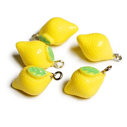 노리프렌즈 만들기재료 - 데코파츠 고리형 레몬 10개 데코덴 장식 재료
