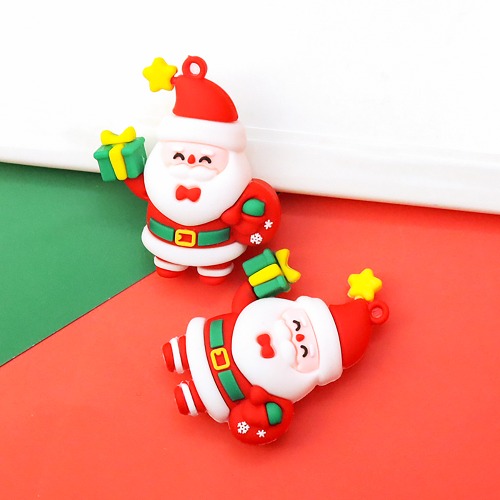 노리프렌즈 만들기재료 - 데코파츠 크리스마스 선물산타 10개 데코덴 장식 재료