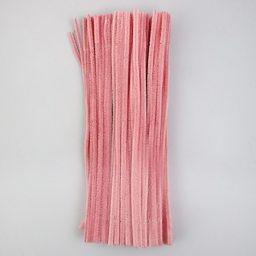 노리프렌즈 만들기재료 - 보송가는줄모루 마카롱진분홍 30cm 100줄 공예재료