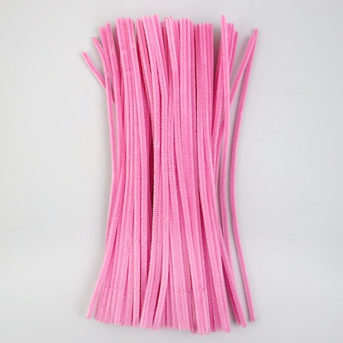 노리프렌즈 만들기재료 - 보송가는줄모루 분홍 30cm 100줄 공예재료