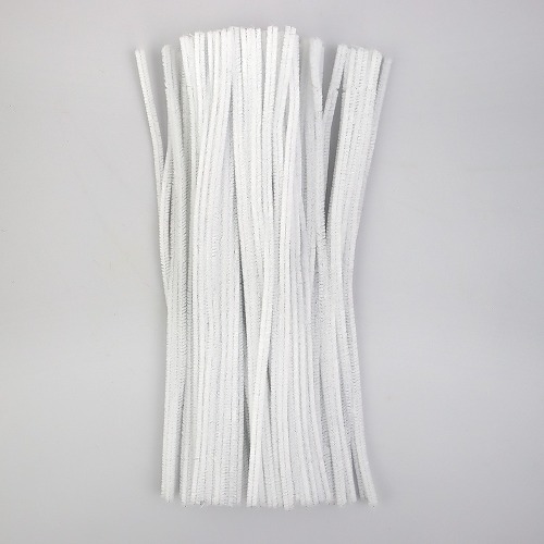 노리프렌즈 만들기재료 - 보송가는줄모루 흰색 30cm 100줄 공예재료