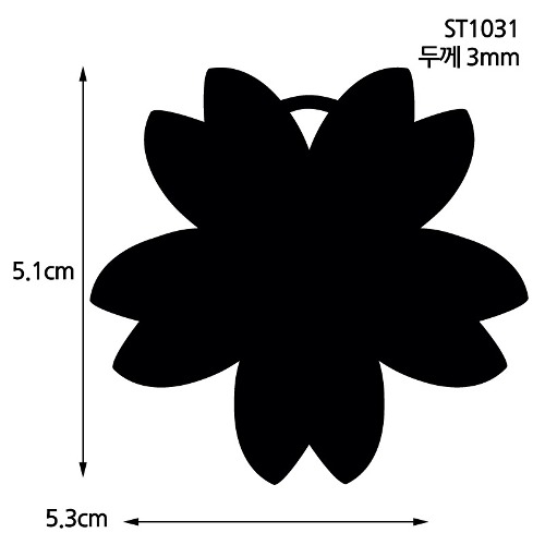 노리프렌즈 만들기재료 - 아크릴판 블랙 벚꽃 10개 자개공예 부자재