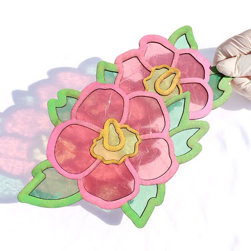 노리프렌즈 만들기재료 - 나무썬캐쳐 무궁화 셀로판지 만들기키트 우리나라 미술놀이