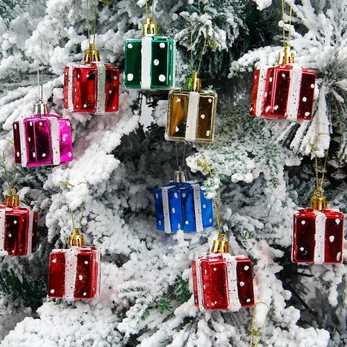 노리프렌즈 만들기재료 - 크리스마스 트리장식 선물상자 5cm 5CDT6-LH17 (컬러 혼합)