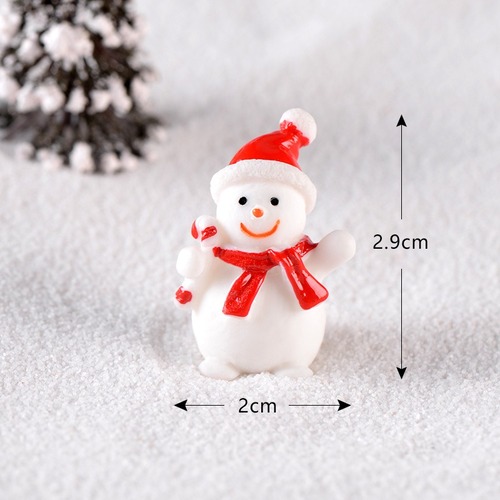노리프렌즈 만들기재료 - 미니어처 크리스마스 빨간 목도리 눈사람 2*2.9cm