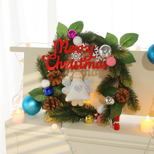 노리프렌즈 만들기재료 - 크리스마스 리스원형 크리스마스 글자와천사 패키지
