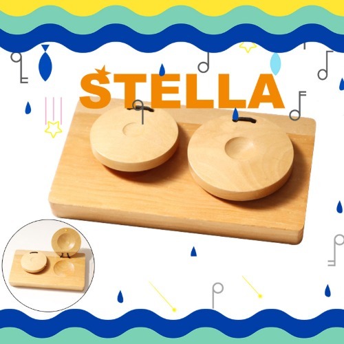노리프렌즈 만들기재료 - [STELLA 스텔라] 악기 2종 나무판 캐스터네츠