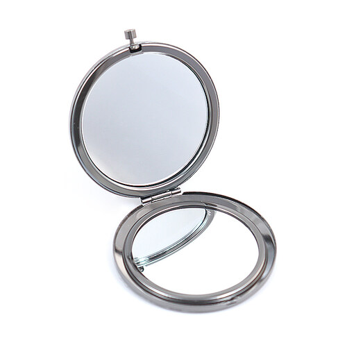 노리프렌즈 만들기재료 - 금속케이스 자개공예 매탈 블랙 원형 거울 7cm