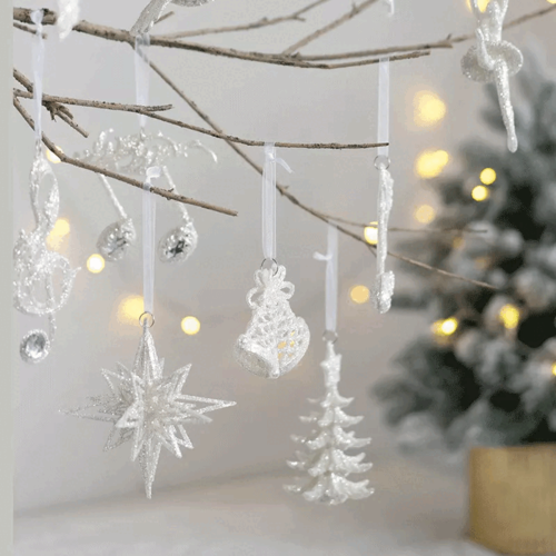 노리프렌즈 만들기재료 - 크리스마스 트리 장식 반짝이 펜던트 (12종 택1)