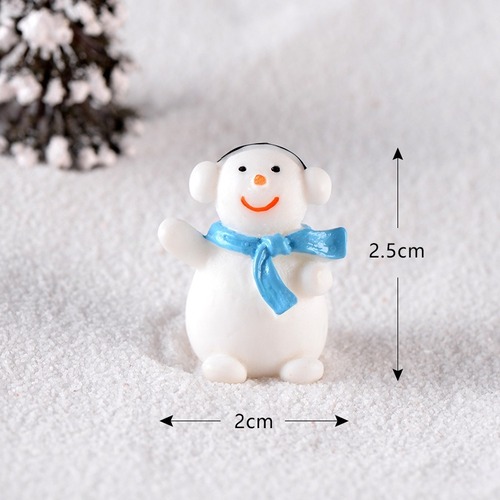 노리프렌즈 만들기재료 - 미니어처 크리스마스 파란 목도리 눈사람 2*2.5cm