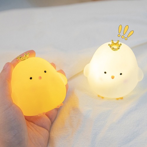 노리프렌즈 만들기재료 - LED 동물 탁상램프 왕관 쓴 병아리 (2색 택1)